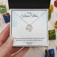 My Bonus Mom Necklace, Dear Mom, Mother's Day Necklace, Gift for Mom from Daughter, Son, Amazing Mom, Perfect Mother Mother's Day Gift, Love Knot Necklace Message Card and Gift Box Styles on Birthday, Christmas, Anniversary  Love knot Thang