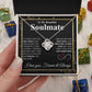 To My Beautiful Soulmate Necklace My Last Everything, Promise Necklace For Her, Fiance Gifts For Her, Wedding Valentine Gifts For Future Wife With Message Card Box LED, Soulmate Necklace For Women, To My Wife Necklace Love knot Thang