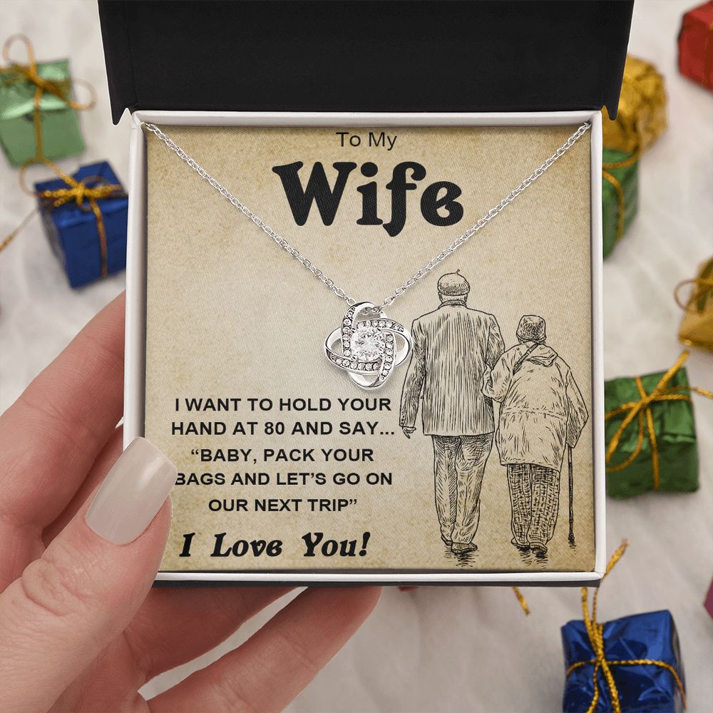 Soulmate Necklace For Women, Soulmate Gifts For Her, Future Wife Necklace, Necklaces Girlfriend, To My Wife Necklace, Wife Necklace From Husband, Necklace Message Card and Gift Box Styles on Birthday, Christmas, Valentine, Anniversary Love knot Thang