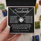 To My Beautiful Soulmate Necklace Gift for Her, Soulmate for Wife Birthday Gifts from Husband, Valentine Jewelry for Women, Soulmate Gifts, Message Card and Necklace Gifts Box Gift Box Styles on Birthday, Wedding, Anniversary, Valentine Love knot Thang