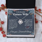 Future Wife Necklace My Last Everything, Promise Necklace For Her, Fiance Gift For Her, Wedding Gifts For Future Wife With Message Card Box LED, Soulmate Necklace For Women, To My Wife Necklace Love knot Thang