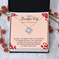 Couples Gifts, To My Beautiful Wife Necklace Gifts From Husband, Wedding Anniversary Jewelry For Wife From Husband, Wife Birthday From Husband, To My Soulmate Message Card and Gift Box styles On Birthday, Christmas, Anniversary  Love knot Thang