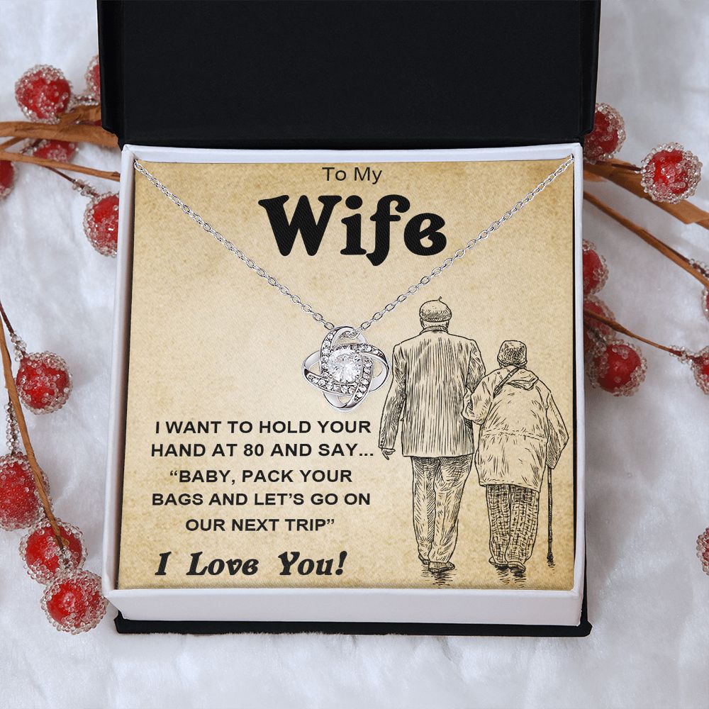 Soulmate Necklace For Women, Soulmate Gifts For Her, Future Wife Necklace, Necklaces Girlfriend, To My Wife Necklace, Wife Necklace From Husband, Necklace Message Card and Gift Box Styles on Birthday, Christmas, Valentine, Anniversary Love knot Thang