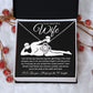 To My Beautiful Wife Necklace For Women, Funny Gifts For Girlfriend,Valentine Christmas Presents For Girlfriend, Best Birthday Meaningful Gift Ideas For Wife, Women Romantic Jewelry For Her Anniversary Message Card and Gift Box Styles Love knot Thang