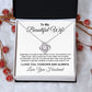 To My Beautiful Wife Necklace From Husband Pendant Jewelry with Message Card and Box Necklaces for Women Valentines Day Happy Wedding Present for Birthday Merry Christmas for Wife Love knot Thang