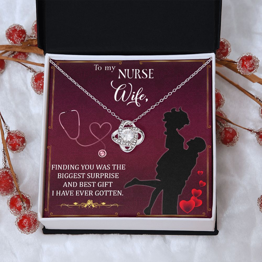 Couples Gifts,To My Nurse Wife Girlfriend Necklace Gifts From Husband, Wedding Anniversary Jewelry For Wife From Husband, Wife Birthday From Husband, To My Beautiful Wife Girlfriend Message Card and Gift Box styles On Birthday, Christmas, Anniversary  Lov