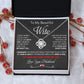 My Beautiful Wife Necklace Future Wife Gifts, Promise Necklace For Her, Fiance Gifts For Her, Valentine Gifts For Soulmate From Husband With Message Card Box LED, Soulmate Necklace For Women, To My Wife Necklace Love knot Thang
