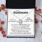 To My Soulmate Necklace To My Future Wife Gifts, Promise Necklace For Her, Fiance Gifts For Her, Valentine Gifts For Soulmate From Husband With Message Card Box LED, Soulmate Necklace For Women, To My Wife Necklace Love knot Thang