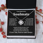 Gifts For Soulmate Birthday Gifts From Husband Necklace Valentines Days, Necklace for Future Soulmate, Anniversary Necklace Jewelry for Wife Necklace Gifts from Husband - Soulmate Gift Necklace with Message Card and Gift Box Love knot Thang