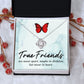 To My True Girlfriend Necklace, Brother to Sister, Birthday For Sister from Brother, Love Knot Meaningful Necklace Message Card and Gift Box Styles on Birthday, Christmas, Anniversary Love knot Thang