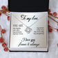 To My Love "Promise NecklaceGift for Fiance, Girlfriend, Future Wife, Wife. Fiance, Girlfriend, Future Wife, Wife Gift, Love Knot Meaningful Necklace Message Card and Gift Box Styles on Birthday, Christmas, Anniversary Love knot Thang