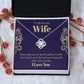 To My Beautiful Wife, Love Knot Necklace Gifts For Wife From Husband, To My Soulmate Necklace For Women, To My Wife Necklace Wedding Anniversary, I Love You, Meaningful Necklace Message Card and Gift Box Styles on Birthday, Christmas, Anniversary Love kno