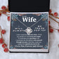 To My Wife Necklace To My Future Wife Necklace Gifts, Promise Necklace For Her, Fiance Gifts For Her, Anniversary Necklace Gifts For Soulmate From Husband With Message Card Box LED, Soulmate Necklace For Women, To My Wife Necklace Love knot Thang