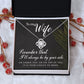 To My Wife Necklace Romantic Gifts For Her Unique Necklaces For Wife From Husband Cute Valentines Day Anniversary For Wife, Love Knot Meaningful Necklace Message Card and Gift Box Styles on Birthday, Christmas, Anniversary Love knot Thang