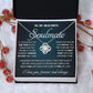 Personalized Valentine Gift For Wife, To My Soulmate Necklace For Women, Soulmate Necklace, To My Wife Necklace From Husband, Necklace Custom Name Message Card and Gift Box Styles on Birthday, Christmas, Wedding, Anniversary Love knot Thang