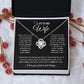 to My Future Wife Necklace Future Wife Gifts, Promise Necklace For Her, Fiance Gifts For Her, Wedding Valentine Gifts For Future Wife With Message Card Box LED, Soulmate Necklace For Women, To My Wife Necklace Love knot Thang