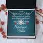 Wife Necklace Gifts From Husband, Wedding Anniversary Jewelry For Wife From Husband, Wife Birthday Gifts From Husband, To My Unbiological Sister Message Card and Gift Box styles On Birthday, Christmas, Anniversary Love knot Thang