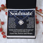 Couples Gifts Necklace To My Soulmate Necklace Anniversary Christmas Jewelry Romantic Gifts For My Wife Pendant Jewelry with Message Card and Box Necklaces for Women Valentines Day Happy Anniversary Wedding Present Love knot Thang