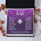 To My Beautiful Wife Necklace Gifts for Her, Soulmate for Wife Birthday Gifts from Husband, Valentine for Women, Soulmate Gifts, Message Card and Necklace Gifts Box Gift Box Styles on Birthday, Wedding, Anniversary, Valentine Love knot Thang