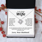 Valentine Gifts for Wife Necklace from Husband- Gifts for Wife from Husband, Birthday Gifts for Her Gifts Soulmate Message Card and Necklace Gift Box Gift Box Styles on Birthday, Wedding, Anniversary, Valentine Love knot Thang