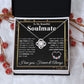 Beautiful Soulmate Necklace My Last Everything, Promise Necklace For Her, Fiance Gifts For Her, Wedding Valentine Gifts For Future Wife With Message Card Box LED, Soulmate Necklace For Women, To My Wife Necklace Love knot Thang