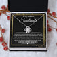 To My Beautiful Soulmate Necklace Gifts for Wife from Husband, Wife Valentine Gifts, Gift for Wife, Message Card and Necklace Gift Box Gift Box Styles on Birthday, Wedding, Anniversary, Valentine Love knot Thang