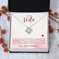 Couples Gifts,My Wife Girlfriend Necklace Gifts From Husband, Wedding Anniversary Jewelry For Wife From Husband, Wife Birthday From Husband, To My Beautiful Wife Girlfriend Message Card and Gift Box styles On Birthday, Christmas, Anniversary  Love knot Th