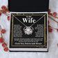 Couples Gifts Necklace To My Wife Necklace Anniversary Wedding Jewelry Romantic Gifts For My Wife Pendant Jewelry with Message Card and Box Necklaces for Women Valentines Day Happy Anniversary Wedding Present Love knot Thang