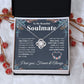 Beautiful Soulmate Necklace My Last Everything, Promise Necklace For Her, Fiance Gift For Her, Wedding Gifts For Future Wife With Message Card Box LED, Soulmate Necklace For Women, To My Wife Necklace Love knot Thang