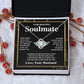 Soulmate Necklace Gift From Husband To My Badass Wife Valentines Days Anniversary Jewelry with Message Card and Gift Box. Gift for Wife. Necklace Gift Set for Wife Message Card and Necklace Love knot Thang