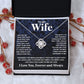 Couples Gifts Necklace To My Wife Necklace Anniversary Christmas Jewelry Romantic Gifts For My Wife Pendant Jewelry with Message Card and Box Necklaces for Women Valentines Day Happy Anniversary Wedding Present Love knot Thang