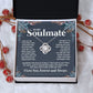 Couples Gifts Necklace To My Soulmate Necklace Anniversary Valentine Jewelry Romantic Gifts For My Wife Pendant Jewelry with Message Card and Box Necklaces for Women Valentines Day Happy Anniversary Wedding Present Love knot Thang
