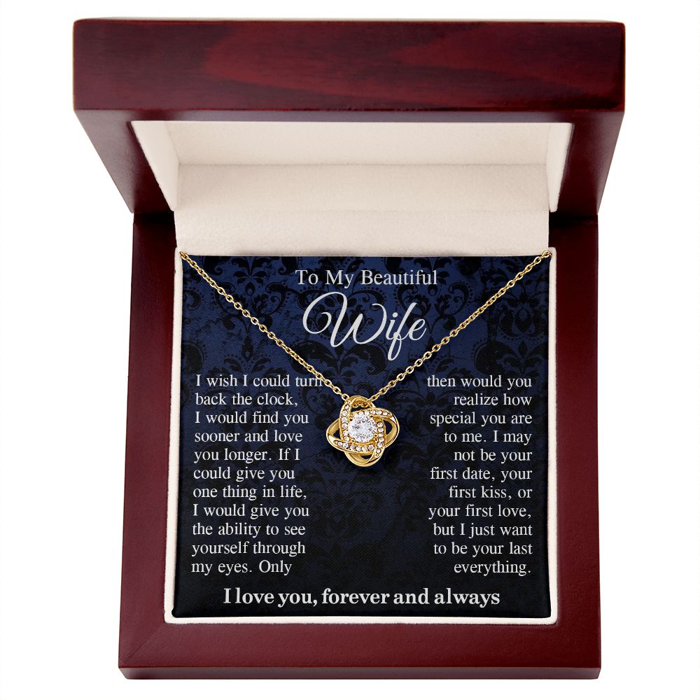 To My Beautiful Soulmate Necklace Gift For Her, Wife Gifts From Husband, Valentine Gifts For Wife From Husband To My Soulmate Necklace Message Card and Necklace Gift Box Gift Box Styles on Birthday, Wedding, Anniversary, Valentine Love knot Thang