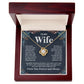 Couples Gifts Necklace To My Wife Necklace Anniversary Valentine Jewelry Romantic Gifts For My Wife Pendant Jewelry with Message Card and Box Necklaces for Women Valentines Day Happy Anniversary Wedding Present Love knot Thang