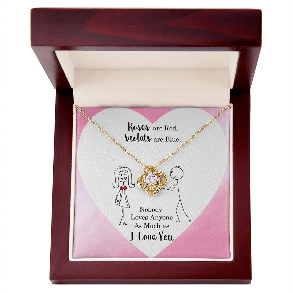 Couples Gifts Necklace To My Better Half Necklace Gifts For My Wife, Happy Anniversary My Love, Love Knot Meaningful Necklace Message Card and Gift Box Styles on Birthday, Christmas, Anniversary Love knot Thang