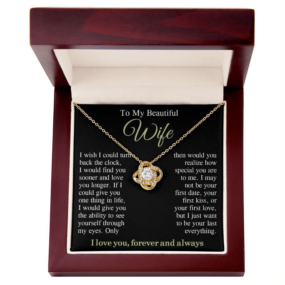 To My Beautiful Soulmate Necklace Gift for Her, Wife Gifts From Husband, Anniversary Gifts For Wife From Husband To My Soulmate Necklace Message Card and Necklace Gift Box Gift Box Styles on Birthday, Wedding, Anniversary, Valentine Love knot Thang