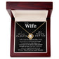 To My Wife Necklace To My Future Wife Necklace Gifts, Promise Necklace For Her, Fiance Gifts For Her, Valentine Gifts For Soulmate From Husband With Message Card Box LED, Soulmate Necklace For Women, To My Wife Necklace Love knot Thang