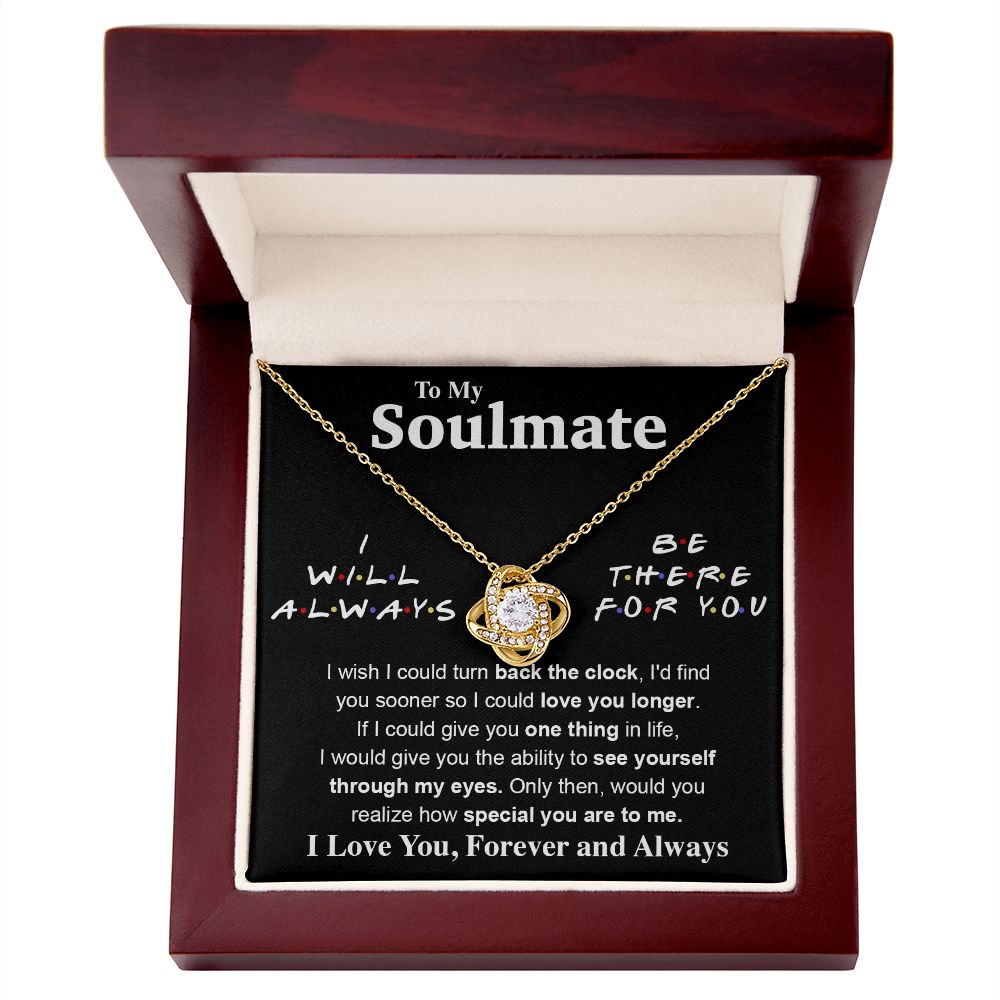 To My Soulmate Necklace To My Future Wife Necklace Gifts, Promise Necklace For Her, Fiance Gifts For Her, Valentine Gifts For Soulmate From Husband With Message Card Box LED, Soulmate Necklace For Women, To My Wife Necklace Love knot Thang
