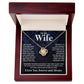 Couples Gifts Necklace To My Wife Necklace Anniversary Christmas Jewelry Romantic Gifts For My Wife Pendant Jewelry with Message Card and Box Necklaces for Women Valentines Day Happy Anniversary Wedding Present Love knot Thang