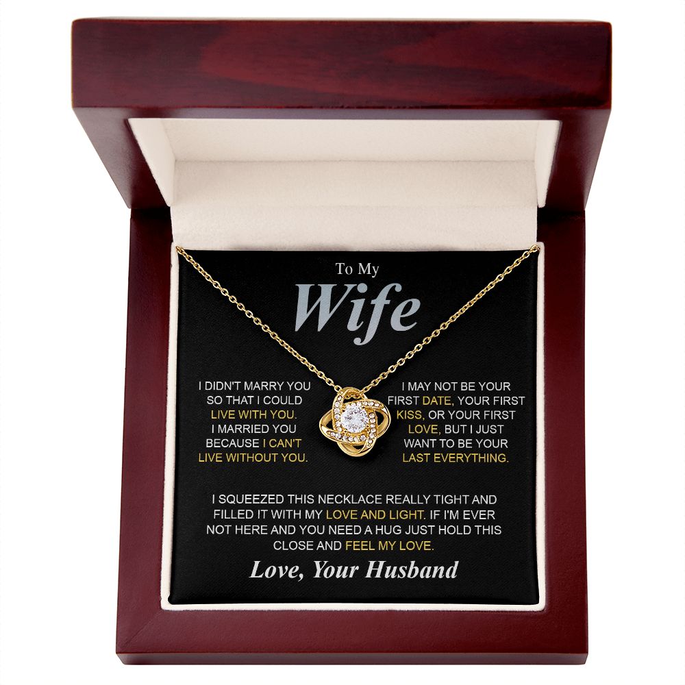 To My Beautiful Soulmate Necklace Gifts for Wife from Husband, Soulmate Valentine Gifts, Gift for Soulmate Message Card and Necklace Gift Box Gift Box Styles on Birthday, Wedding, Anniversary, Valentine Love knot Thang
