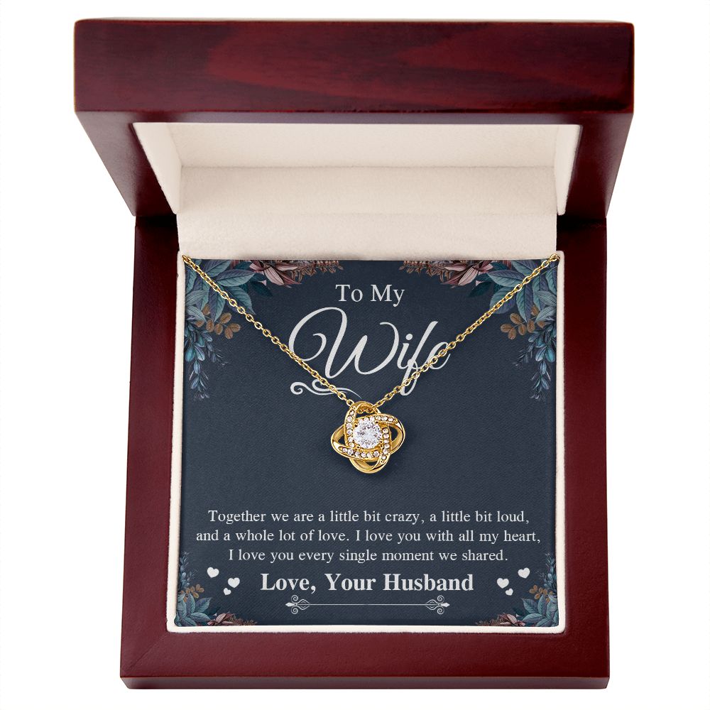Valentine Gifts To My Soulmate Necklace Gift for Wife from Husband, Soulmate Anniversary Gifts, Gift for Soulmate Necklace Message Card and Necklace Gift Box Gift Box Styles on Birthday, Wedding, Anniversary, Valentine Love knot Thang