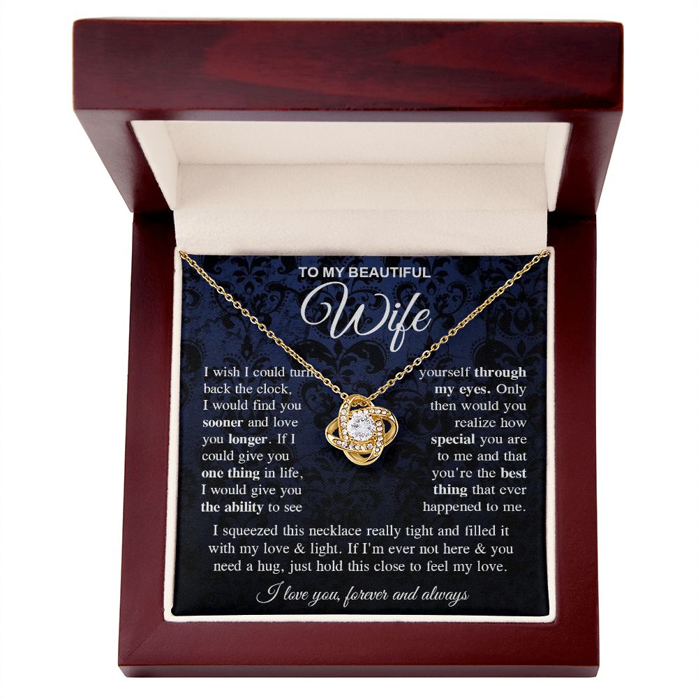 To My Soulmate Necklace Gift for Her, Soulmate Gifts From Husband, Valentine Gifts For Wife From Husband To My Soulmate Necklace Message Card and Necklace Gift Box Gift Box Styles on Birthday, Wedding, Anniversary, Valentine Love knot Thang