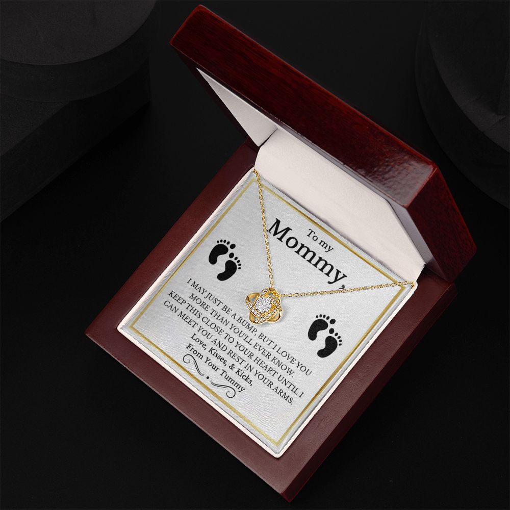 Gift for New Mom, Baby Feet Heart Necklace Baby Gift Set, To My Mommy, Necklaces For Women, Gifts for Mom, Baby Shower Gifts, Mommy to be Gifts, Pregnancy Gifts for First Time Moms, Mothers Day Gifts for New Mothers, Mother's Day Gi LOVE KNOT