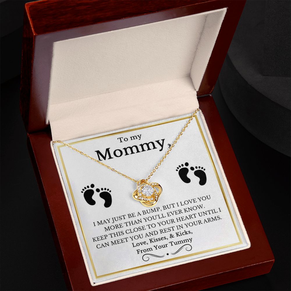 Gift for New Mom, Baby Feet Heart Necklace Baby Gift Set, To My Mommy, Necklaces For Women, Gifts for Mom, Baby Shower Gifts, Mommy to be Gifts, Pregnancy Gifts for First Time Moms, Mothers Day Gifts for New Mothers, Mother's Day Gi LOVE KNOT