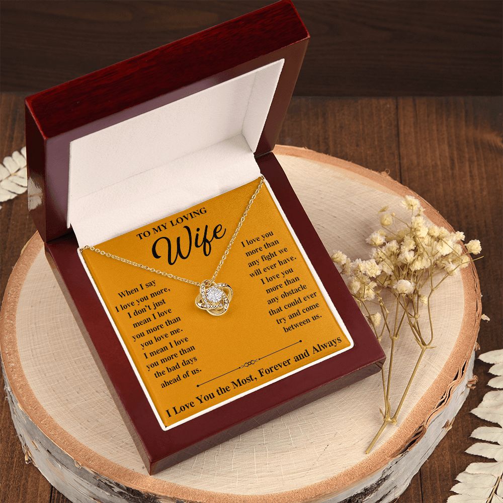 Soulmate Necklace For Women, To My Soulmate, Soulmate Gifts For Her, Future Wife Necklace, Necklaces For Girlfriend, To My Wife Necklace, Wife Necklace From Husband Necklace Message Card and Gift Box Styles on Birthday, Christmas, Valentine Love knot Than