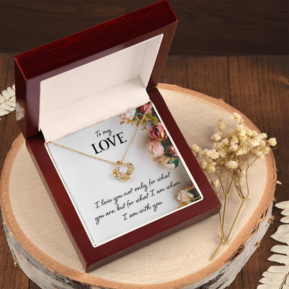 To My Love Necklace I Love You Not Only Gifts For Her Unique Necklaces For Wife From Valentines Day Anniversary Birthday For Her, Love Knot Meaningful Necklace Message Card and Gift Box Styles on Birthday, Christmas, Anniversary Love knot Thang