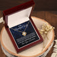 To My Beautiful Wife Necklace From Husband Pendant Jewelry with Message Card and Box Necklaces for Women Valentines Day Happy Anniversary Wedding Present for Birthday Merry Christmas for Wife Love knot Thang