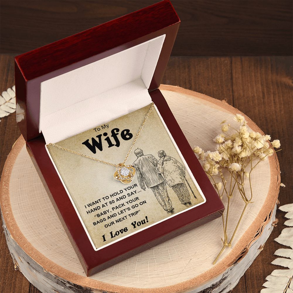Soulmate Necklace For Women, Soulmate Gifts For Her, Future Wife Necklace, Necklaces Girlfriend, To My Wife Necklace, Wife Necklace From Husband, Necklace Message Card and Gift Box Styles on Birthday, Christmas, Valentine, Anniversary Love knot Thang