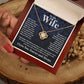 Couples Gifts Necklace To My Wife Necklace Anniversary Christmas Jewelry Romantic Gifts For My Wife Pendant Jewelry with Message Card and Box Necklaces for Women Valentines Day Happy Anniversary Wedding Present Love knot Thang