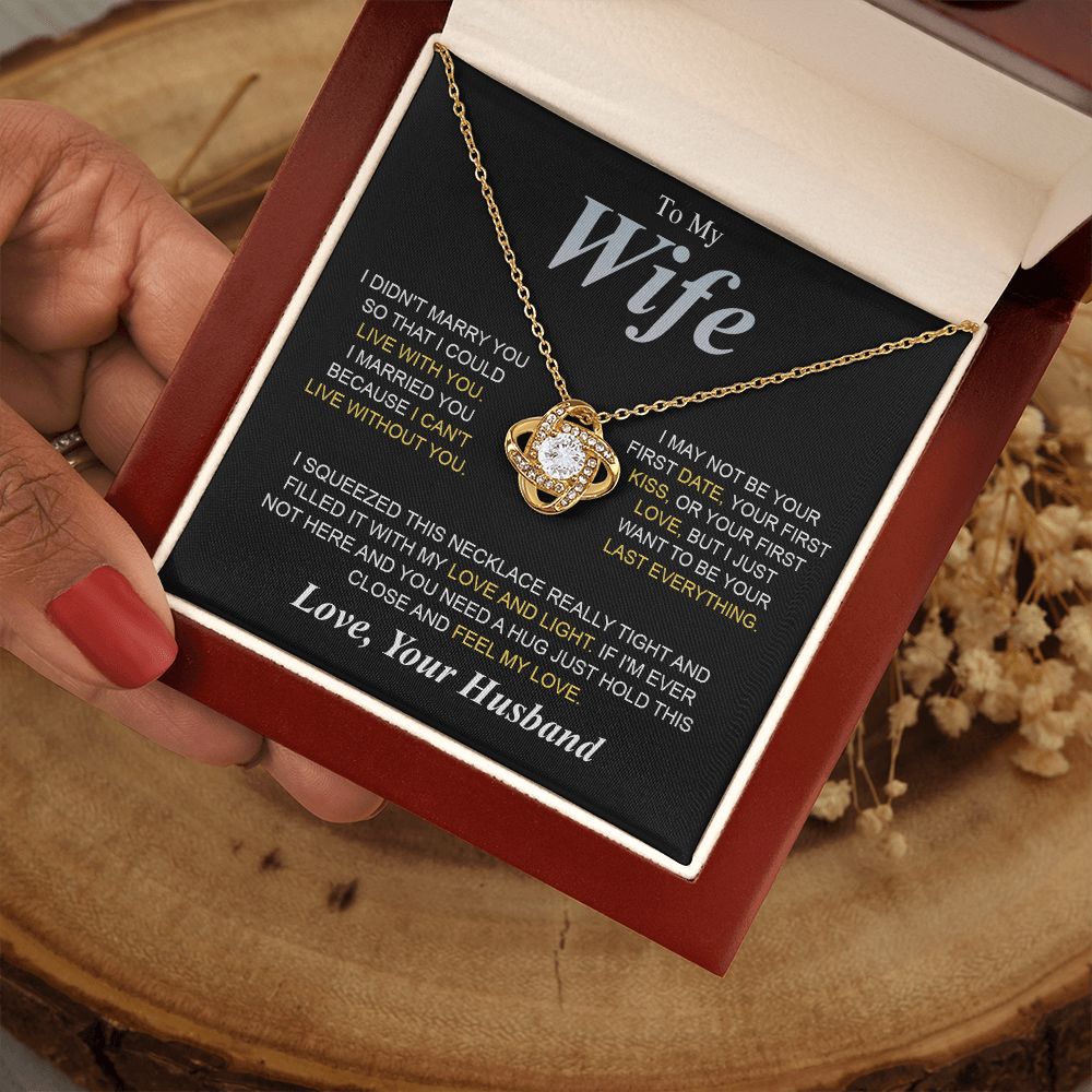 To My Beautiful Soulmate Necklace Gifts for Wife from Husband, Soulmate Valentine Gifts, Gift for Soulmate Message Card and Necklace Gift Box Gift Box Styles on Birthday, Wedding, Anniversary, Valentine Love knot Thang